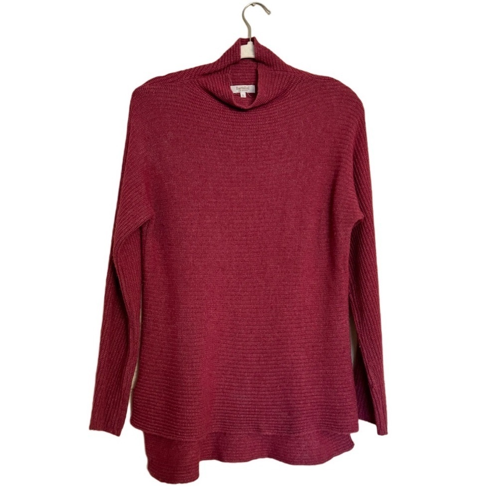 Bartolini Cashmere Woo Sweater Raspberry Pink Made in Italy Wool Sz L Old Money